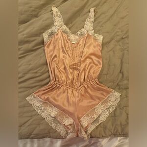 Victoria’s Secret satin Teddy lace romper